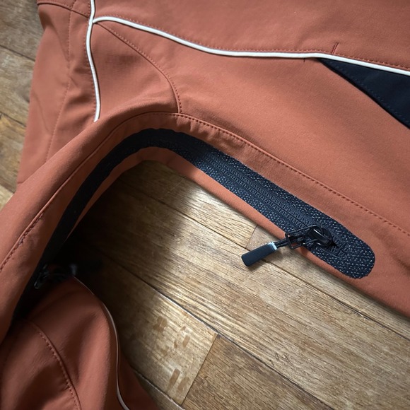 Harley-Davidson Women's Soft Shell Jacket Orange Motorcycle Biker Hooded M - Picture 5 of 11